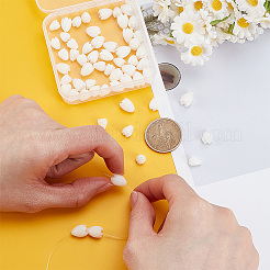 60 pièce de 2 styles de perles en résine opaques&nbsp;RESI-WR0001-21