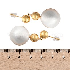 Orecchini pendenti rotondi in ottone per donna&nbsp;EJEW-U055-24GS