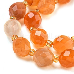 Natürliche orangefarbene Botswana-Achatperlenstränge&nbsp;G-N342-40