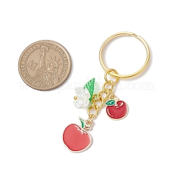 9 stücke 9 arten legierung emaille mit acryl banane erdbeere ananas obst keychians&nbsp;KEYC-JKC01348