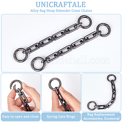 Chaînes croisées d'extension de sangle de sac en alliage&nbsp;PURS-WH0001-71B