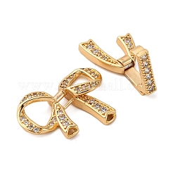Messing Micro Pave klare Zirkonia Falte über Verschlüsse&nbsp;KK-A256-02G