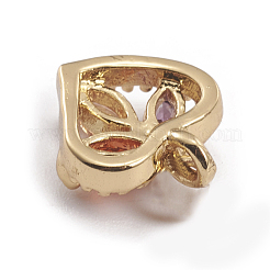 Breloques en laiton avec zircone cubique de micro pave&nbsp;ZIRC-L091-048G