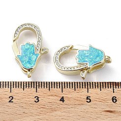 Crémaillère placage micro cuivres ouvrent zircons fermoirs pince de homard&nbsp;KK-C041-03D-G