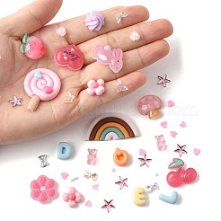 ABS-Kunststoff-Imitationsperlen & Polymer-Ton & Acryl- & Harz-Cabochon-Zubehörungssets&nbsp;DIY-FS0009-77