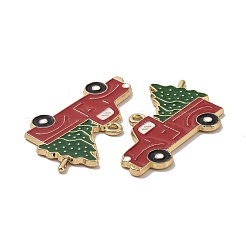 Pendentifs en émail d'alliage de placage de support de thème de noël&nbsp;X-PALLOY-O109-16LG