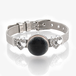 Fabrication de bracelet à cordon en alliage strass&nbsp;BJEW-S136-01