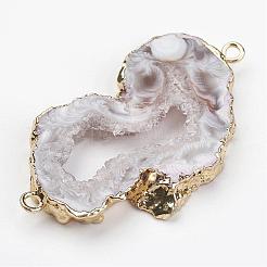 Natürliche Geode Achat verbindet Steckverbinder&nbsp;G-G950-05G