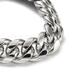 Anlaufgeschützte kubanische Gliederkettenarmbänder aus Edelstahl 304 für Männer und Frauen&nbsp;BJEW-D031-20P