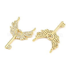 Pendenti in zirconi cubici trasparenti in micro pavè di ottone&nbsp;KK-CBA6A75-39G