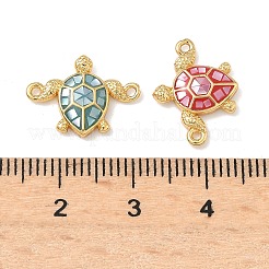 Messing-Emaille-Schildkröten-Verbinder-Anhänger&nbsp;KK-H534-03G