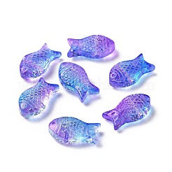 Perles de verre peintes par pulvérisation transparent&nbsp;GLAA-I050-10