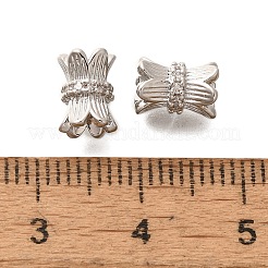 Placcatura a cremagliera in ottone micro pavé di perle di zirconi trasparenti&nbsp;KK-H508-17P