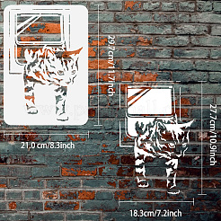 Modelli di stencil per dipingere disegni in plastica&nbsp;DIY-WH0396-422