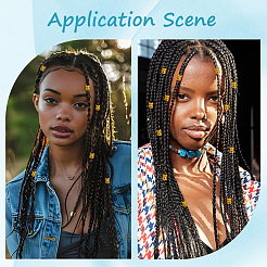 300pcs perles de dreadlocks en aluminium décoration de cheveux&nbsp;ALUM-PA0001-01G