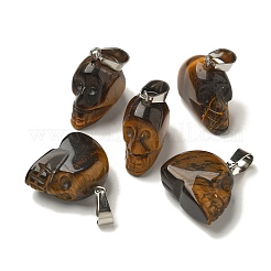 Pendentifs en œil de tigre naturel&nbsp;G-Z067-02P-13