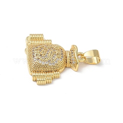 Ciondoli con micro pavé di zirconi chiari&nbsp;KK-L253-13G-04