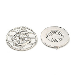 DIY flache runde Messing Micro Pave klare Zirkonia Anhänger Halsketten Herstellung Kits&nbsp;KK-S386-38P