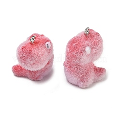 Pendentifs en résine opaque floqués&nbsp;RESI-F064-A14