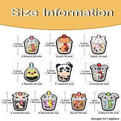 50 Stück 10 Stile PVC-Kunststoff-Cabochons&nbsp;KY-CJ0001-98