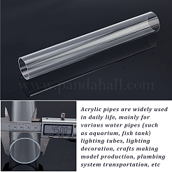 Tube rond rigide en acrylique transparent&nbsp;AJEW-WH0324-76B