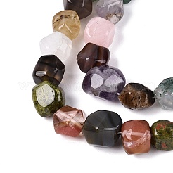 Mezcló los abalorios de piedra hebras naturales y sintéticas&nbsp;G-Q608-19