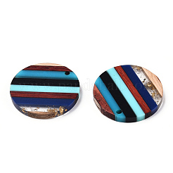 Colgantes de resina y madera de nogal&nbsp;RESI-N039-16