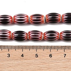 Handgefertigte ovale Millefiori-Glasperlenstränge&nbsp;LK-Z001-01B-B-M