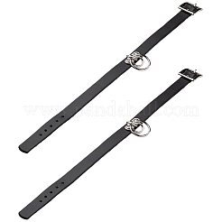2 gargantilla de cuero de vaca estilo punk rock&nbsp;NJEW-CL0001-40