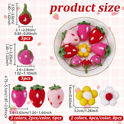 20 Stück 7 Stile handgemachtes Wollfilz-Ornament&nbsp;DIY-NB0014-85