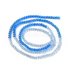 Fili di perle di vetro trasparenti 2 colori&nbsp;GLAA-G093-01G