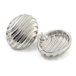 Boucles d'oreilles en laiton plaqué en rack&nbsp;EJEW-M247-21P
