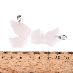 Natürlichen Rosenquarz Anhänger&nbsp;G-T144-11D