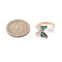 Bague manchette papillon en laiton&nbsp;RJEW-JR00996