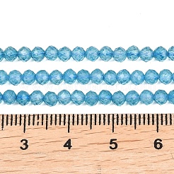 Brins de perles de topaze bleue naturelle&nbsp;G-B175-D21-3mm