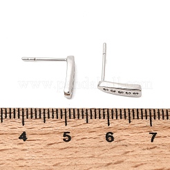Pendientes con forma de lágrima de latón con micro pavé de circonitas cúbicas transparentes&nbsp;EJEW-H180-26P