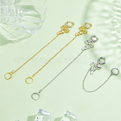 Orecchini a cerchio con fiocco in acciaio inossidabile 201 e 304&nbsp;EJEW-PH01457