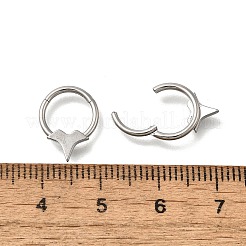 Nasenringe aus 304 Edelstahl mit Doppelhörnern&nbsp;LS-AJEW-D306-08P