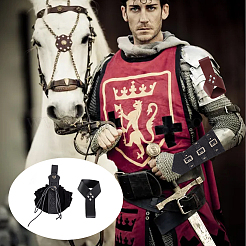 Armband und Kettengürtel aus PU-Leder&nbsp;AJEW-OC0004-77B