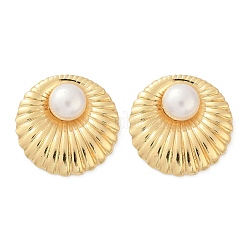 Orecchini a bottone in plastica ABS in acciaio inossidabile 304 per donna&nbsp;EJEW-U046-09G