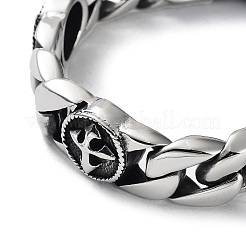 Bracelets à maillons cubains en acier inoxydable 304 pour hommes et femmes&nbsp;BJEW-D031-17AS