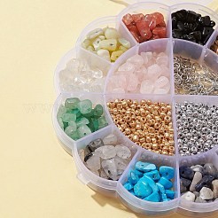 Kit per la creazione di orecchini con chip di pietre preziose fai da te&nbsp;DIY-FS0003-19