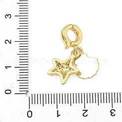 Messing Micro Pave klare Zirkonia Falte über Verschlüsse&nbsp;KK-H076-18G