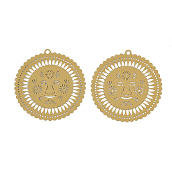 Pendentifs en filigrane en acier inoxydable 430 de grande taille&nbsp;X-STAS-S108-02E