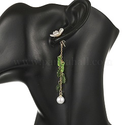 Boucles d'oreilles à tige en acier inoxydable 304 avec imitation perle en plastique ABS&nbsp;EJEW-JE07419