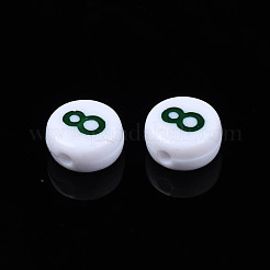Perle acriliche opache bianche&nbsp;MACR-T038-18-8