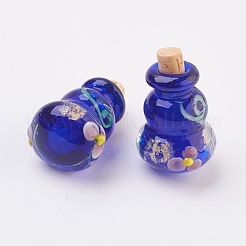 Handmade lampwork Parfümflasche Anhänger&nbsp;LAMP-P044-B