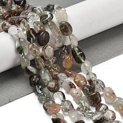 Natürlichen grünen lodolite Quarzperlen Stränge&nbsp;G-P497-01E-32