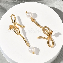 Orecchini pendenti in acciaio inossidabile 304 acrilico bowkont&nbsp;EJEW-B156-02G