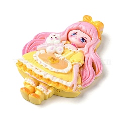 Cartoon Mädchen undurchsichtige Harz Decoden Cabochons&nbsp;RESI-S392-06A-06